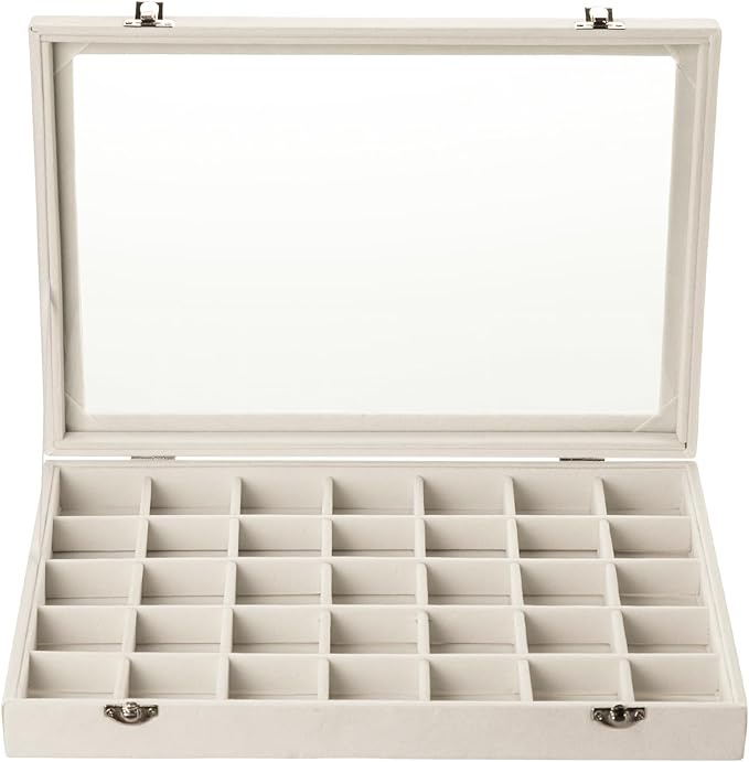 Frebeauty Velvet Jewelry Tray, 35 Grid Jewelry Organizer - Image 2