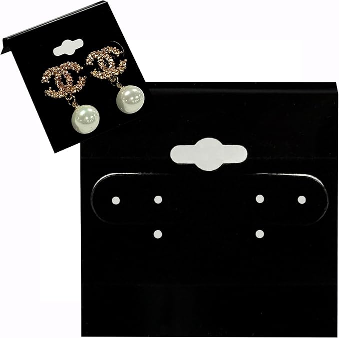 Adorox 200 Piece Black Earring Card Holders - Image 9