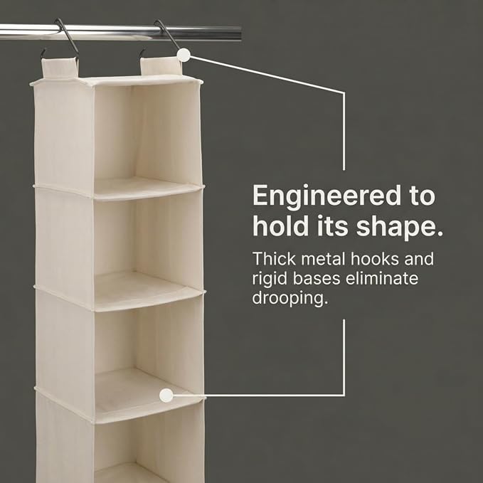 Household Essentials Cedarline 6‑Shelf Hanging Closet Organizer in Heavy‑Duty - Image 8