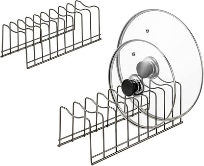 Pot Lid Organizer, Stainless Steel Pot Lid Storage Rack Holder, Cutting Board by lonpute