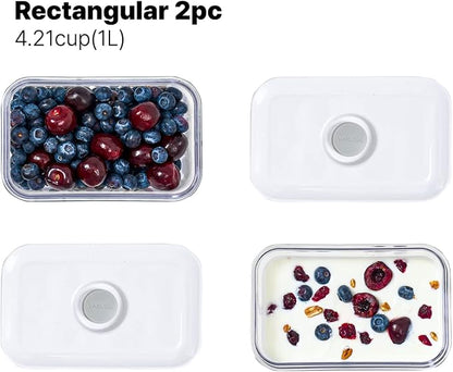 VAKUEN Premium Airtight Food Storage Containers, Rectangular 2PC, Smart - Image 6