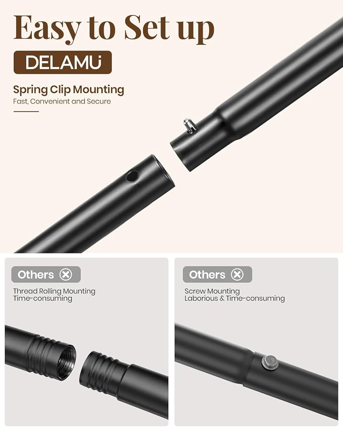Delamu Clothes Rack Double Rods Clothing Racks - Image 7