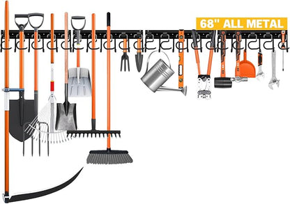 ELEAD 68'' All Metal Adjustable Garden Tool Organizer: Garage Tool Organizer by ELEAD
