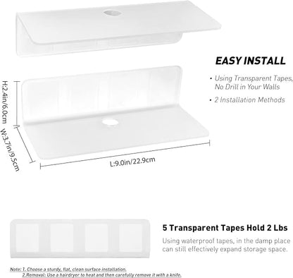OAPRIRE Acrylic Floating Shelves Set of 2 - Image 2