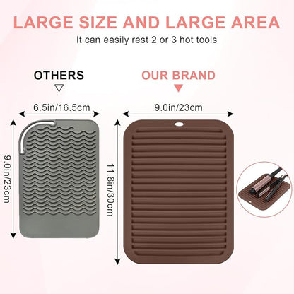 Large Silicone Heat Resistant Mat, Professional Hot Hair Tools Mat - Image 3