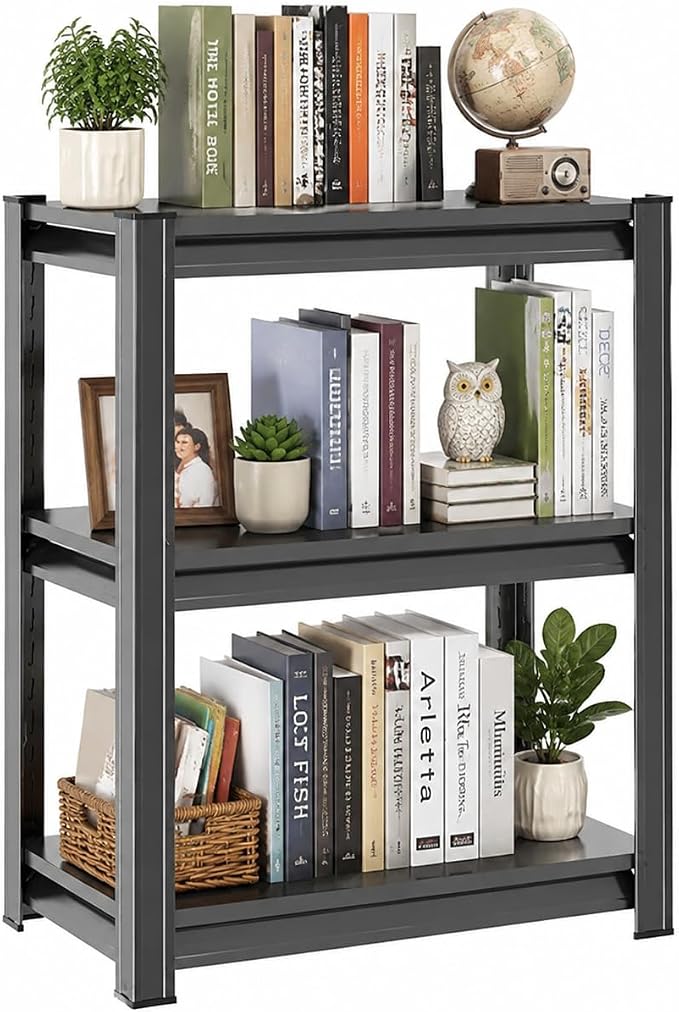 Heavy Duty Metal Bookshelf Adjustable Storage Shelving Unit by PRESTELION