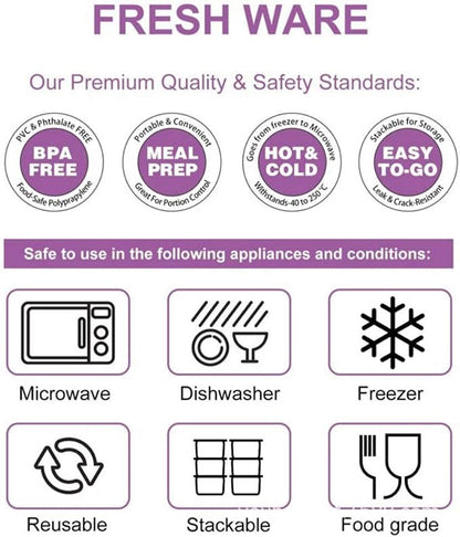 14pcs Portion Control Containers, Color & Icon Coded Meal Prep Kit - Image 7