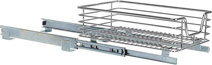 Household Essentials Chrome-Plated Steel Under-Cabinet Pull-Out Organizer - Image 10