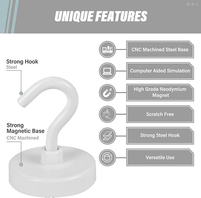 Neosmuk Magnetic Hooks, Heavy Duty 130lb+ Strong Magnet Hook - Image 6