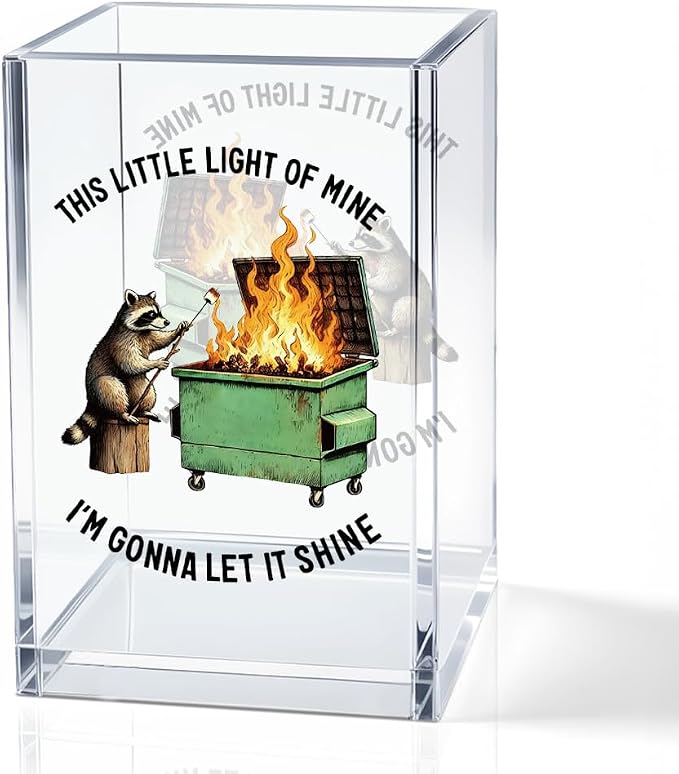 This Little Light Of Mine I'm Gonna Let It Shine Acrylic Cosmetic Pencil Holder by QYUVK