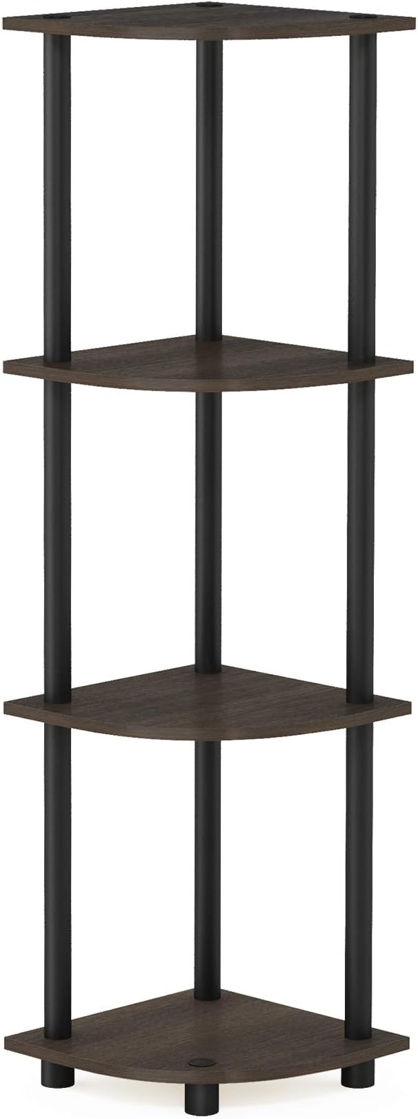 Furinno TURN-N-TUBE Corner Shelf, 4-Tier Corner Bookshelf, Display Storage - Image 7