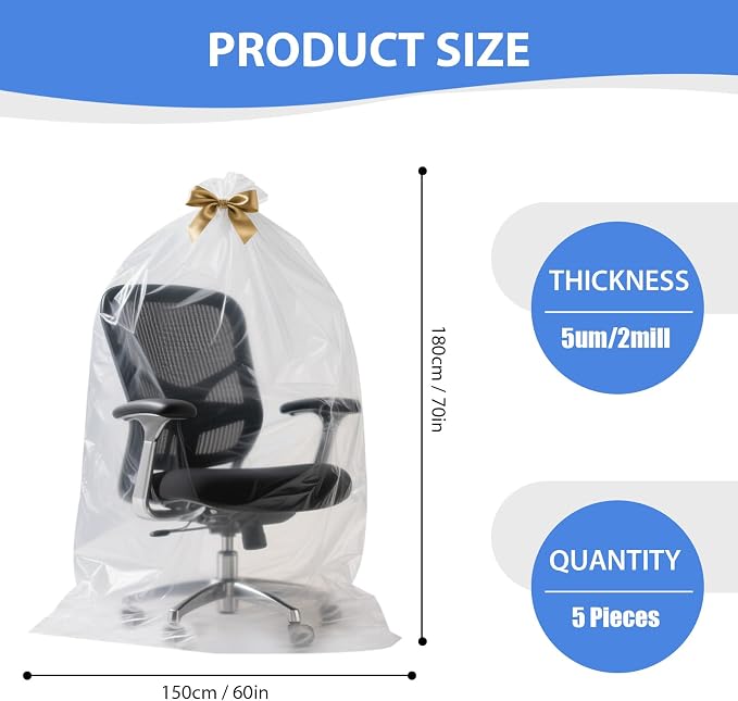 Large Clear Plastic Storage Bags, Seasonal Clothing, Comforter and Basement - Image 2