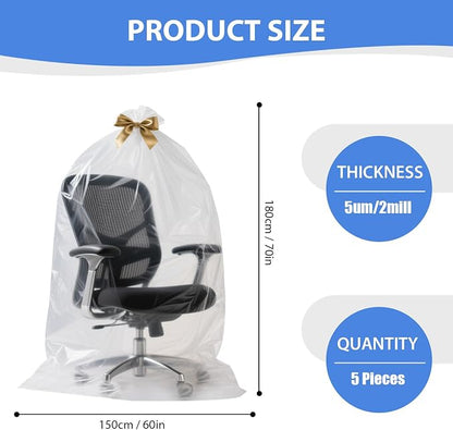 Large Clear Plastic Storage Bags, Seasonal Clothing, Comforter and Basement - Image 2