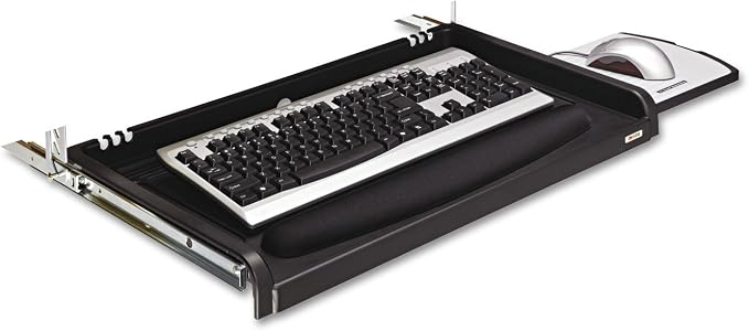 3M Adjustable Under-Desk Keyboard Drawer, Three Height Settings, Wide Tray by Unknown