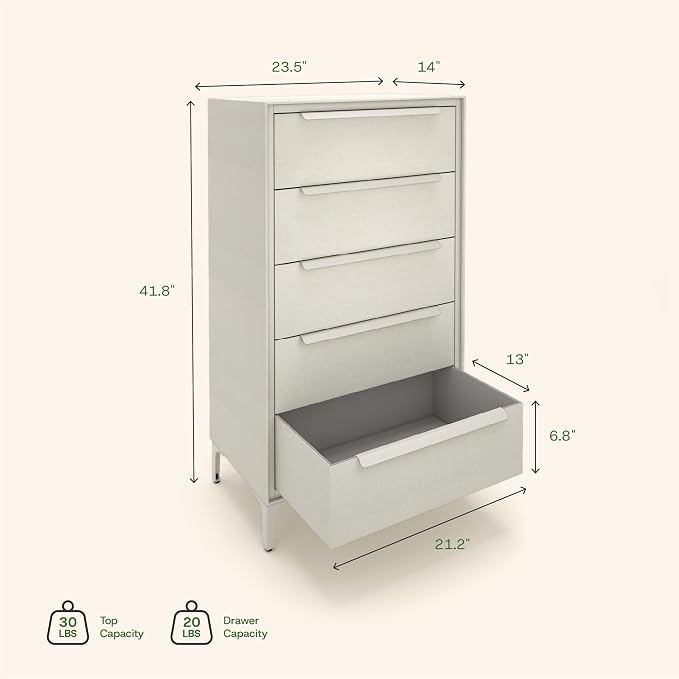 tinge Naima Premium Fabric Dresser - Image 3