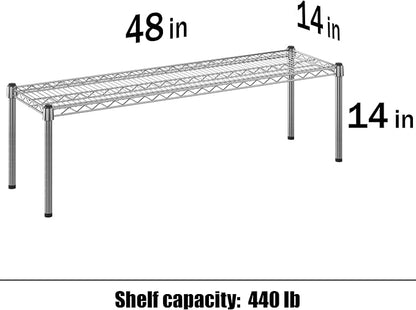 14" Deep x 48" Wide x 14" Height Wire Shelving Kit | 1-Tier | NSF Commercial - Image 3