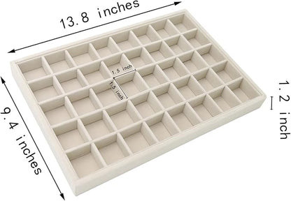 Stratalife 40 Grid Jewelry Organizer Tray, Stackable Drawer Earring Organizer - Image 6