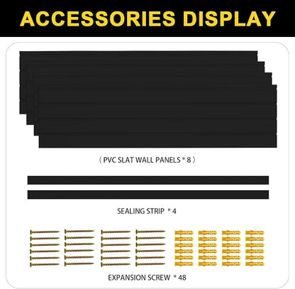 4'H x 4'W PVC Slatwall Panels Garage Wall Storage System - Image 5