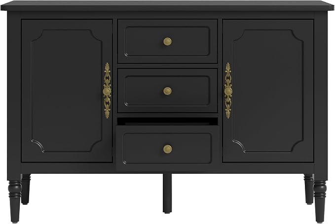 RoyalCraft Buffet Cabinet with Storage, Vintage Sideboard with 2 Doors & 3 - Image 9