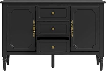 RoyalCraft Buffet Cabinet with Storage, Vintage Sideboard with 2 Doors & 3 - Image 9