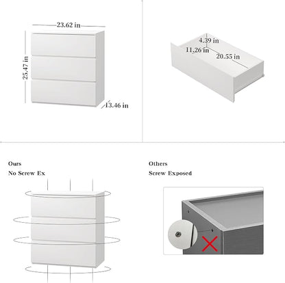 woodtalks 3 Drawer Dresser, Wood Chest Drawers - Image 2