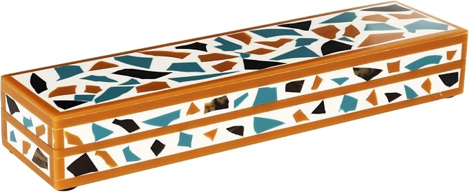Handicrafts Home Decorative Remote Holder Box 10x2.5 – Slim Organizer Box by HandicraftsHome
