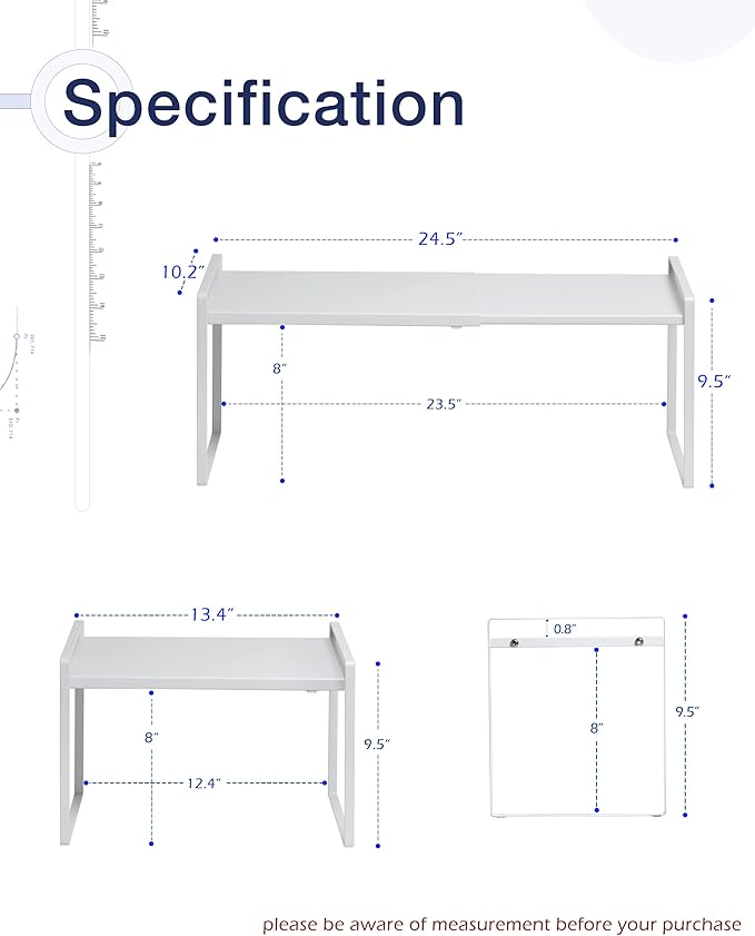 Nxconsu Expandable Cabinet Shelf Organizer Riser - Image 3