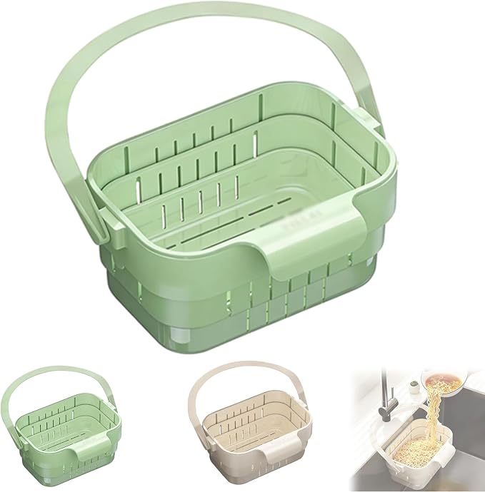 Foldable Hanging Kitchen Sink Drain Basket, No-Drill Hanging Food Catcher by Unknown
