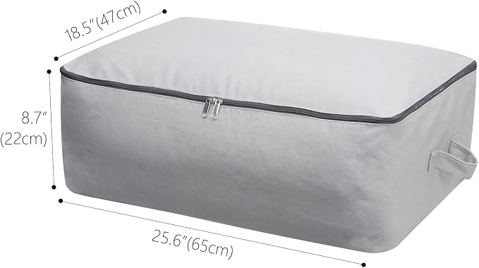 2PCS Durable Cotton Canvas, Soft Space Save Storage Bag Wardrobe Organizer - Image 2