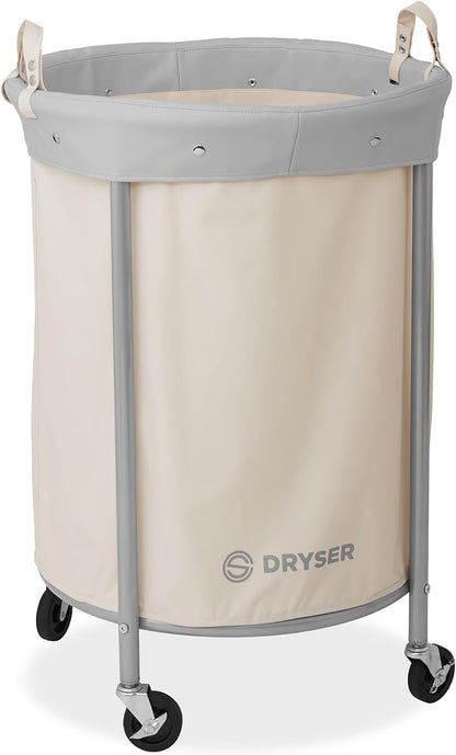 Dryser Laundry Basket with Wheels, 65 Gal. Commercial Round Rolling Laundry by Dryser