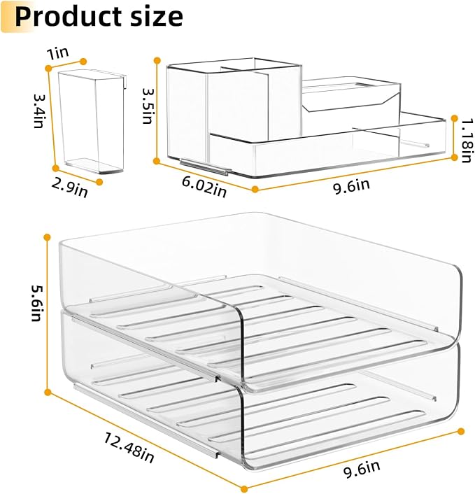 YKLSLH Paper Organizer Letter Tray - Image 3