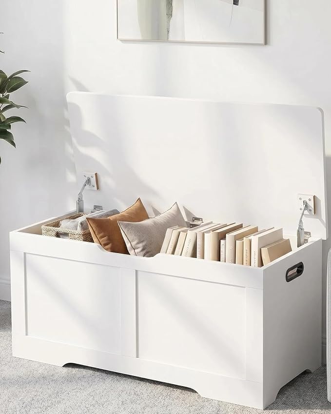 Timberer 39.4" Wooden Storage Chest, Extra Large Storage Trunk | Storage Bench - Image 7