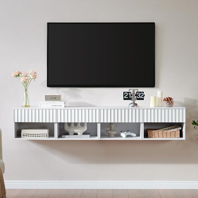 Floating Nightstand with Fluted Drawer - Image 6
