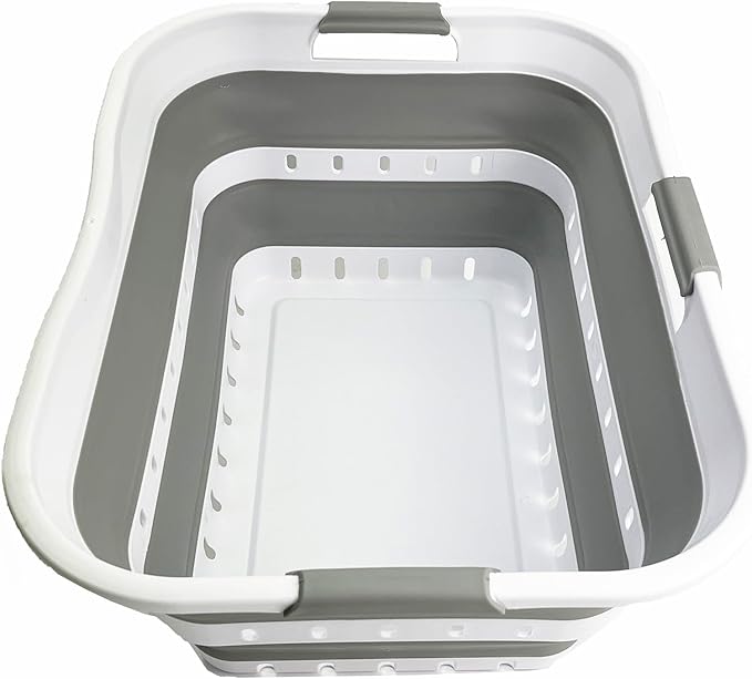 SAMMART 42L Collapsible Plastic Laundry Basket by SAMMART
