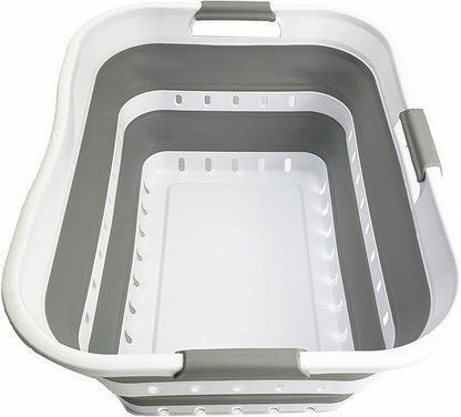 SAMMART 42L Collapsible Plastic Laundry Basket by SAMMART
