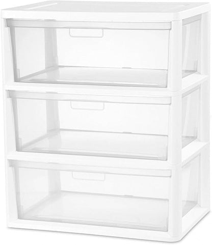 3 Drawer Storage Organizer, 3-Tier Wide Clear Plastic Drawer Storage by Unknown