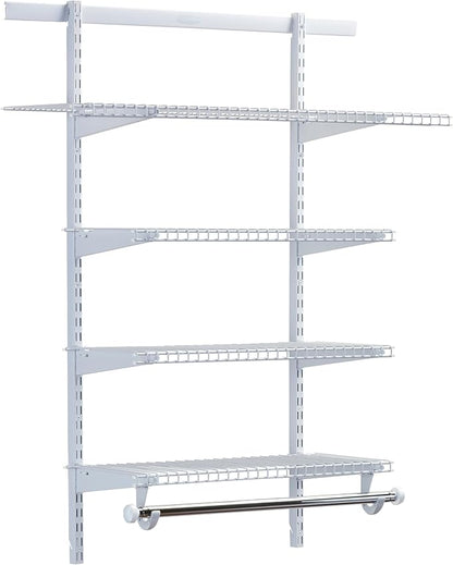 Rubbermaid Configurations Deluxe Custom Closet Kit 3-6 Ft. Adjustable Metal - Image 2