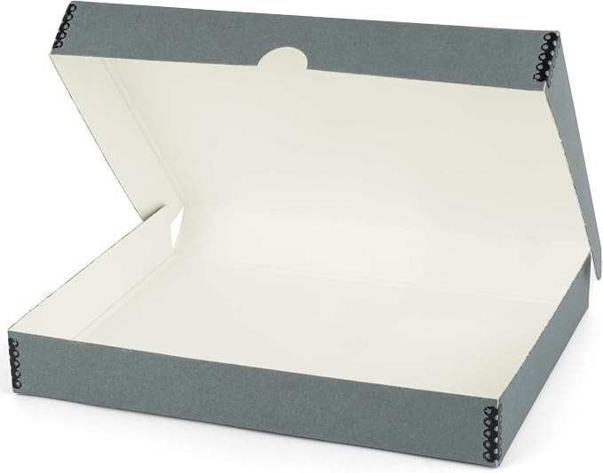 Lineco Clamshell Archival Storage Box, 11.5x17.5x1.75 Inch, Organize and Store by Lineco