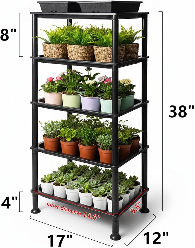 RooTrimmer 5-Tier Seed Starter Trays, Plant Stand, - Image 2