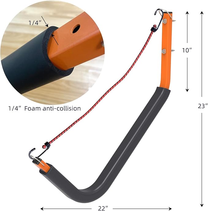 26" Kayak Wall Mount Storage Rack - Image 6
