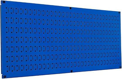 Wall Control Pegboard 16in x 32in Horizontal Blue Metal Pegboard Tool Board by Wall+Control
