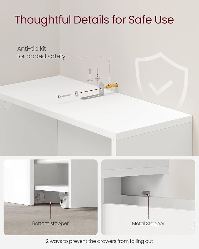 VASAGLE Slim Bathroom Storage Cabinet, Narrow Freestanding Cabinet - Image 6