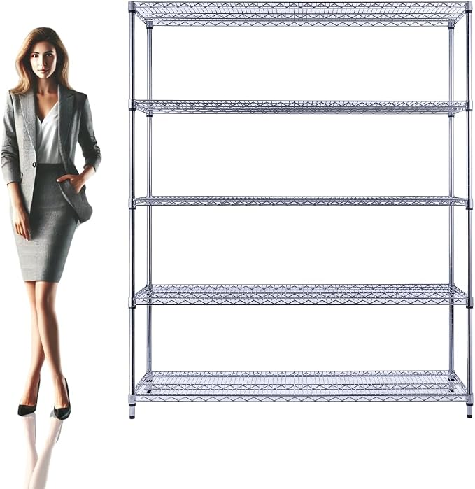 NSF Commercial 5-Tier Wire Shelving by UtilityBasics
