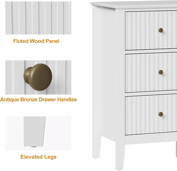 RoyalCraft White Dresser for Bedroom - Image 5