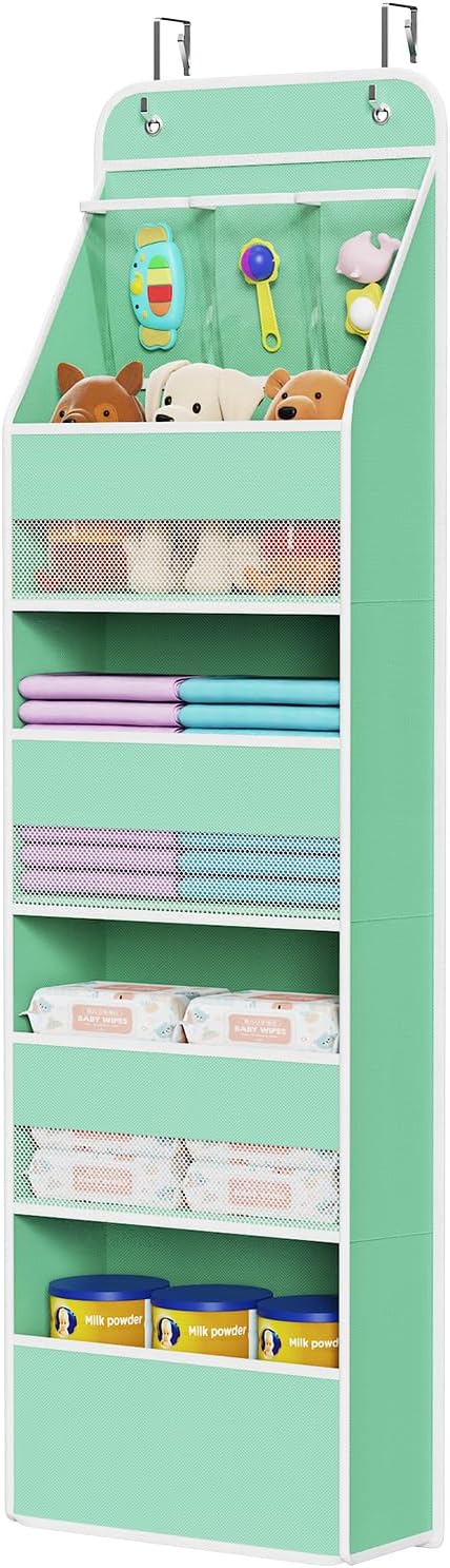 Univivi 5-Shelf Fabric Door Storage Over Door Hanging Organizer by Univivi