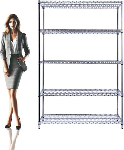 NSF Commercial 5-Tier Wire Shelving by UtilityBasics