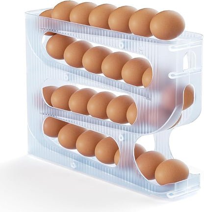Sotfamily FIFO Egg Holder for Fridge, Egg Organizer for 28 Large Size Eggs | by Sotfamily