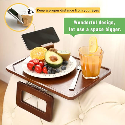 Smatdecis Couch Arm Tray Table Sofa Arm Clip, Armrest Tray Table Suitable - Image 3