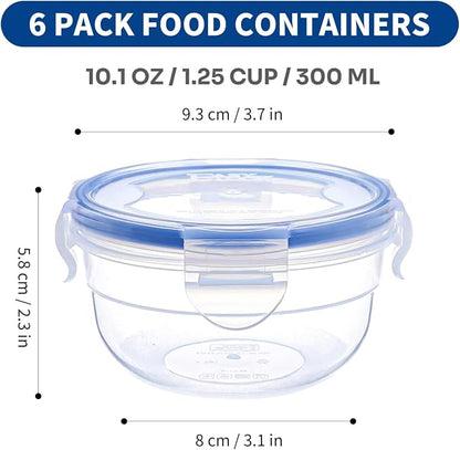 KIGI Round Food Storage Containers, Leak-Proof & Airtight, 6 Pack | Small - Image 4