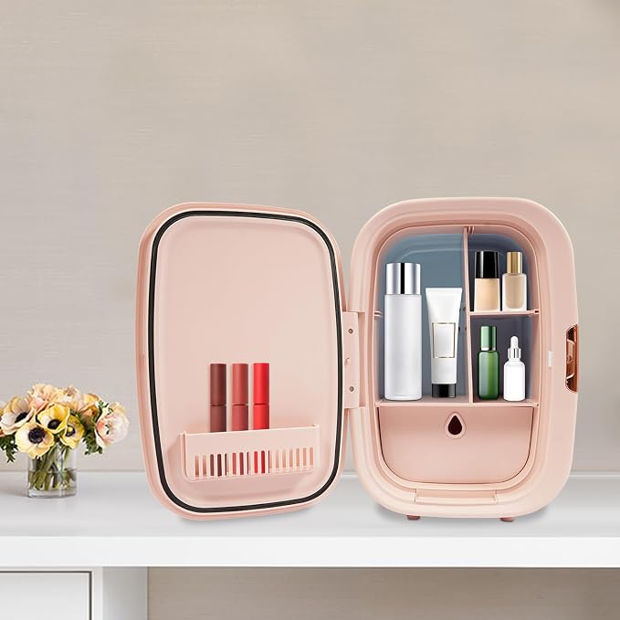 12.68Qt Portable Small Refrigerator Cosmetics Refrigerator Mini Fridge - Image 3